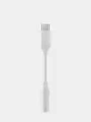 Белый адаптер аудио-переходник Type-C - 3.5mm jack