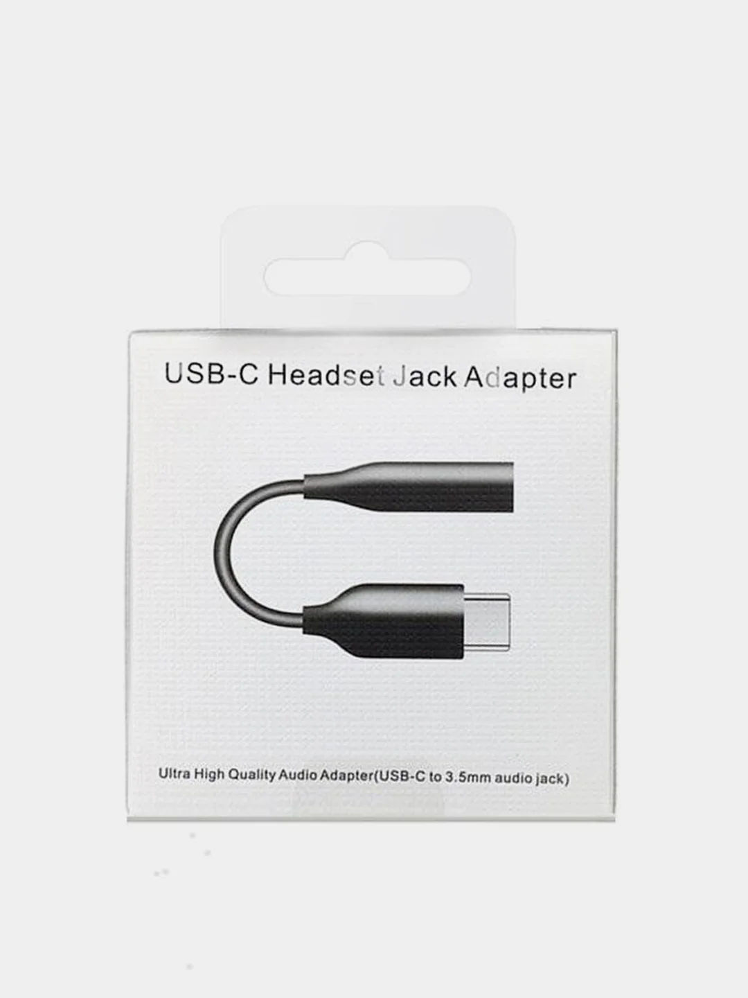 Белый адаптер аудио-переходник Type-C - 3.5mm jack