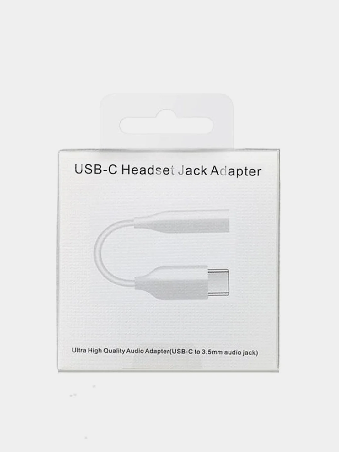 Белый адаптер аудио-переходник Type-C - 3.5mm jack