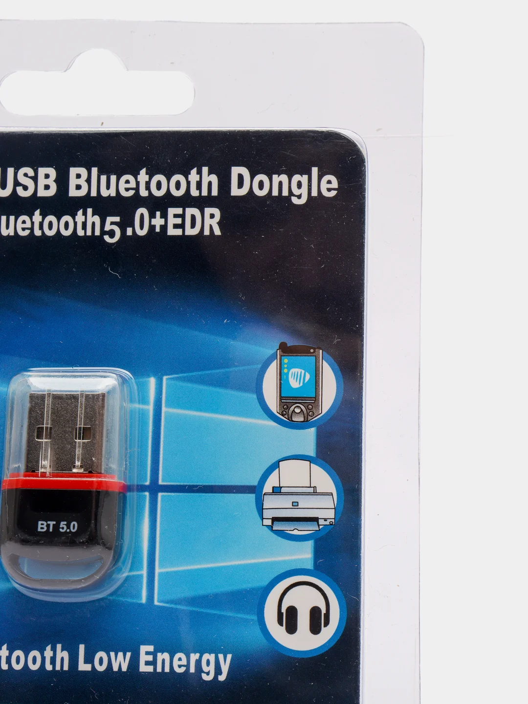 Красный usb адаптер Bluetooth 5.0 (блютуз)