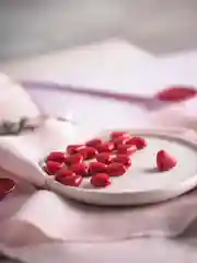 Красный сургуч в сердечках, 20 штук