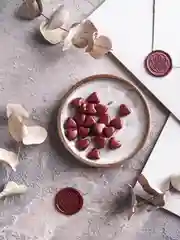 Тёмно-бордовый сургуч в сердечках, 20 штук