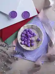Лавандовый сургуч в сердечках, 20 штук