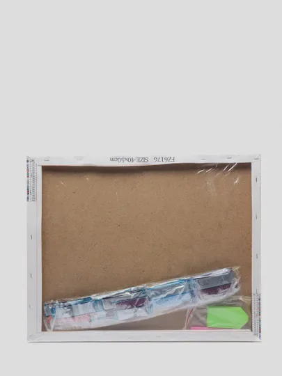 Серый алмазная мозаика на подрамнике, 40*50 см, "Котики"