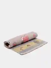 Бежевый подарочное полотенце для лица "Панды с сердечком, День Влюбленных", стеганое хлопковое