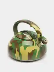 Зеленый чайник из нержавеющей стали МВ, со свистком, 3 литра