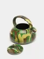 Зеленый чайник из нержавеющей стали МВ, со свистком, 3 литра