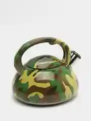 Зеленый чайник из нержавеющей стали МВ, со свистком, 3 литра
