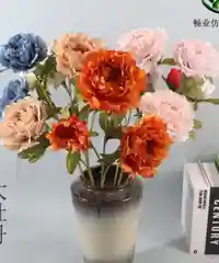 Бордовый цветы  искусственные пион