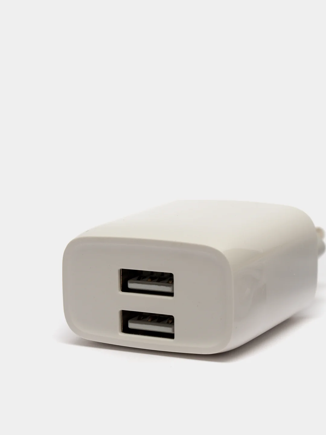 Белый сетевое зарядное устройство Hoco C73A, 2 x USB, кабель Lightning, до 2.4A