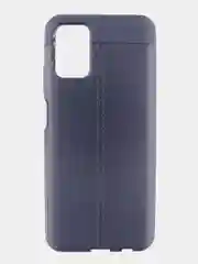 Темно-синий чехол для Samsung A03S с тиснением под кожу