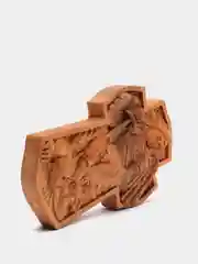 Резной крест "Архангел Михаил низвергающий демона"