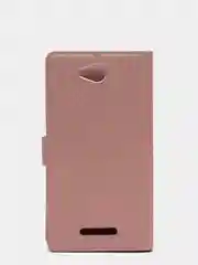 Розовый чехол книжка Sony C