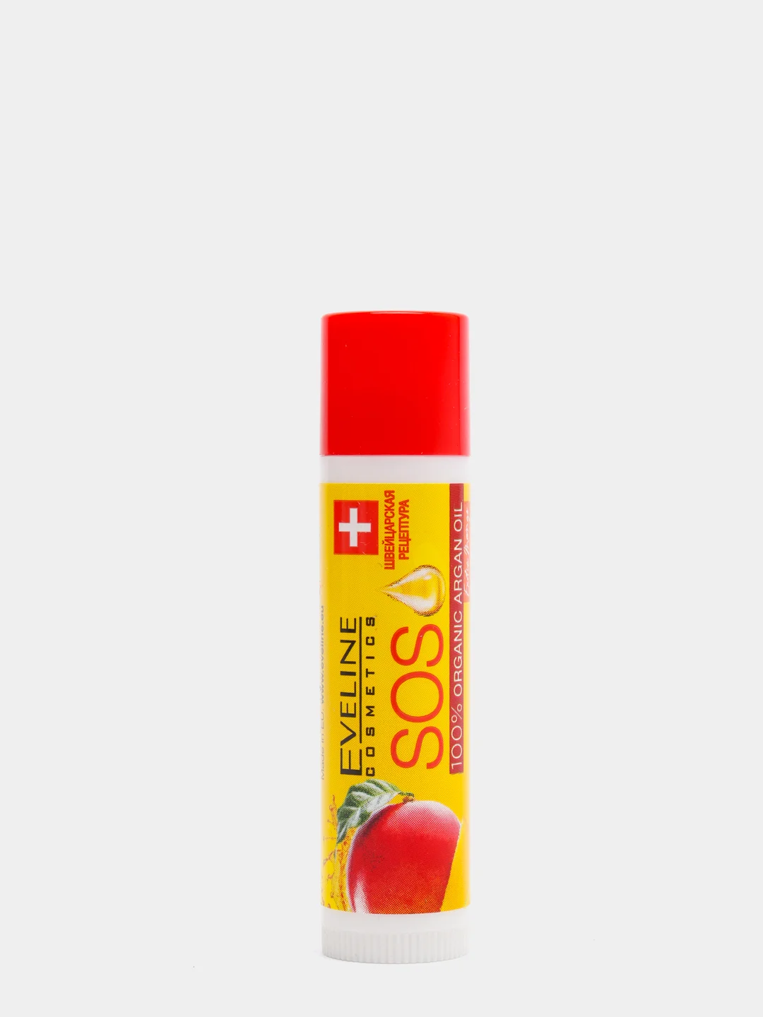 Eveline Cosmetics SOS 100% ARGAN OIL Бальзам для губ EXOTIC MANGO, 4,5 г