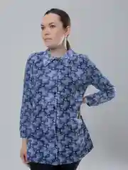Синий меланж туника женская
