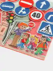 "Дорожные знаки": игра развивающая для детей старше 3-х лет из фетра