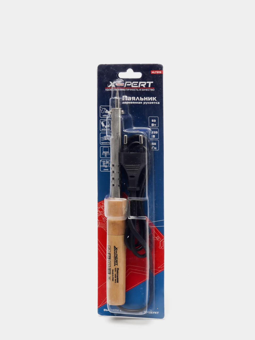 Паяльник X-PERT с деревянной рукояткой, 60Вт, 220В, HL015