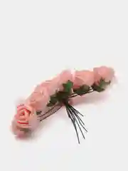 Коралловый розы из фоамирана на проволоке 12 шт