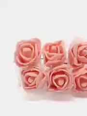 Коралловый розы из фоамирана на проволоке 12 шт