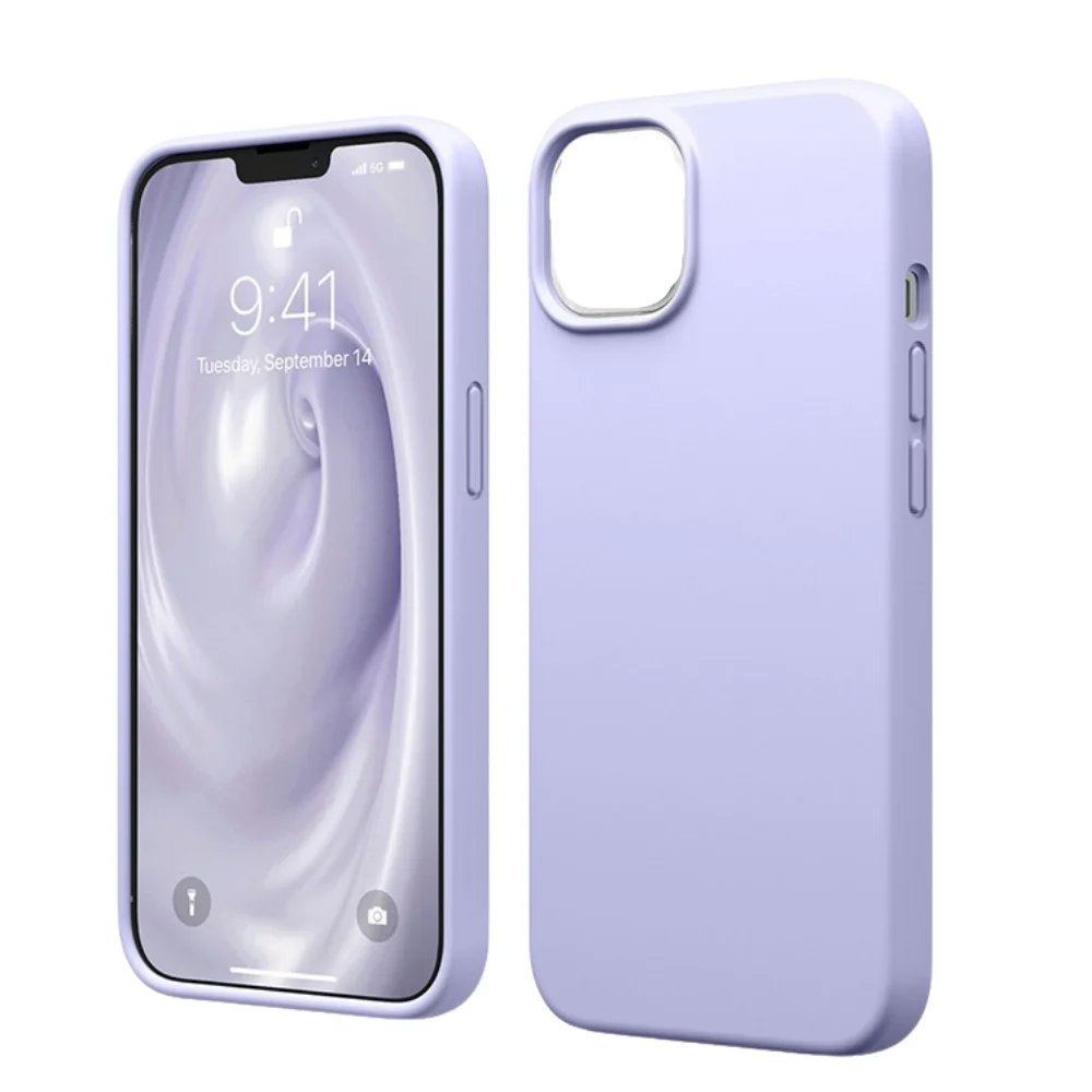 Сиреневый чехол силиконовый для iPhone 13/ 13 mini/ 13 Pro/ 13 Pro Max/12 mini/12/12 Pro/12ProMax/