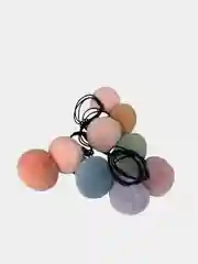 Бирюзовый резинка для волос с мехом