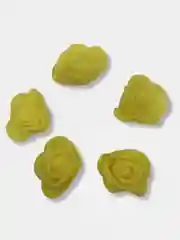 Желтый искусственные цветы розы из фоамирана, 3 см, в упаковке 10 штук