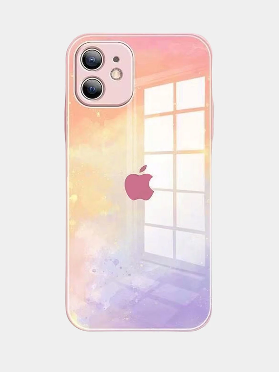 Кораллово-розовый чехол для IPhone 12, 13, Pro, Pro Max, силиконовый, "Небо"