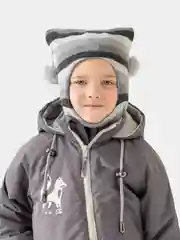 Шапка-шлем зима, для мальчика, для девочки