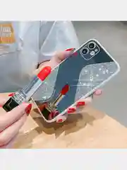 Белый чехол для iPhone 11 "Змейка" с зеркалом