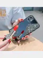 Черный чехол для iPhone 11 "Змейка" с зеркалом