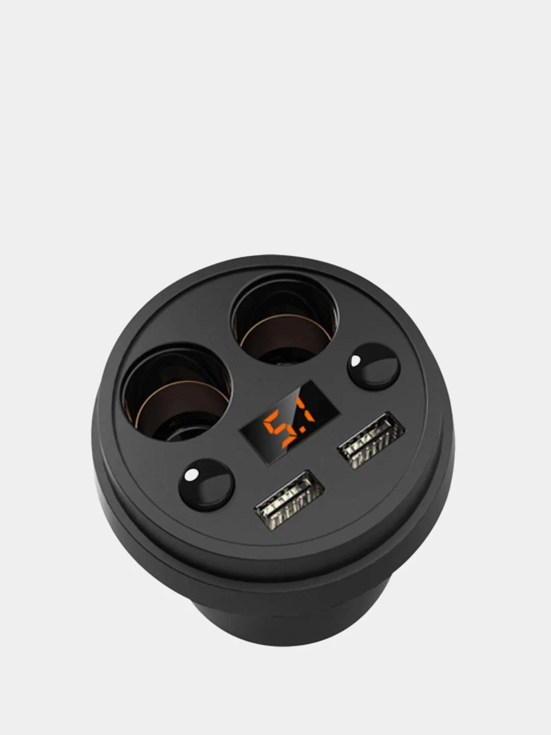 Разветвитель прикуривателя 2 гнезда, с 2 USB, индикатором зарядки, 12В/24В