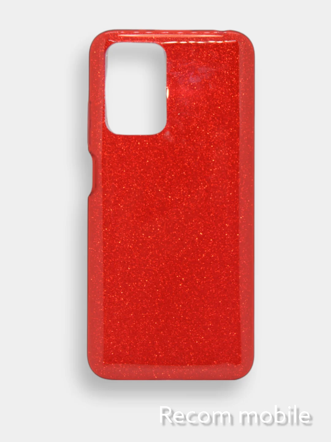 Красный чехол блестящий Samsung Galaxy A02, A12, M12, накладка c блёстками Самсунг А02, А12, М12