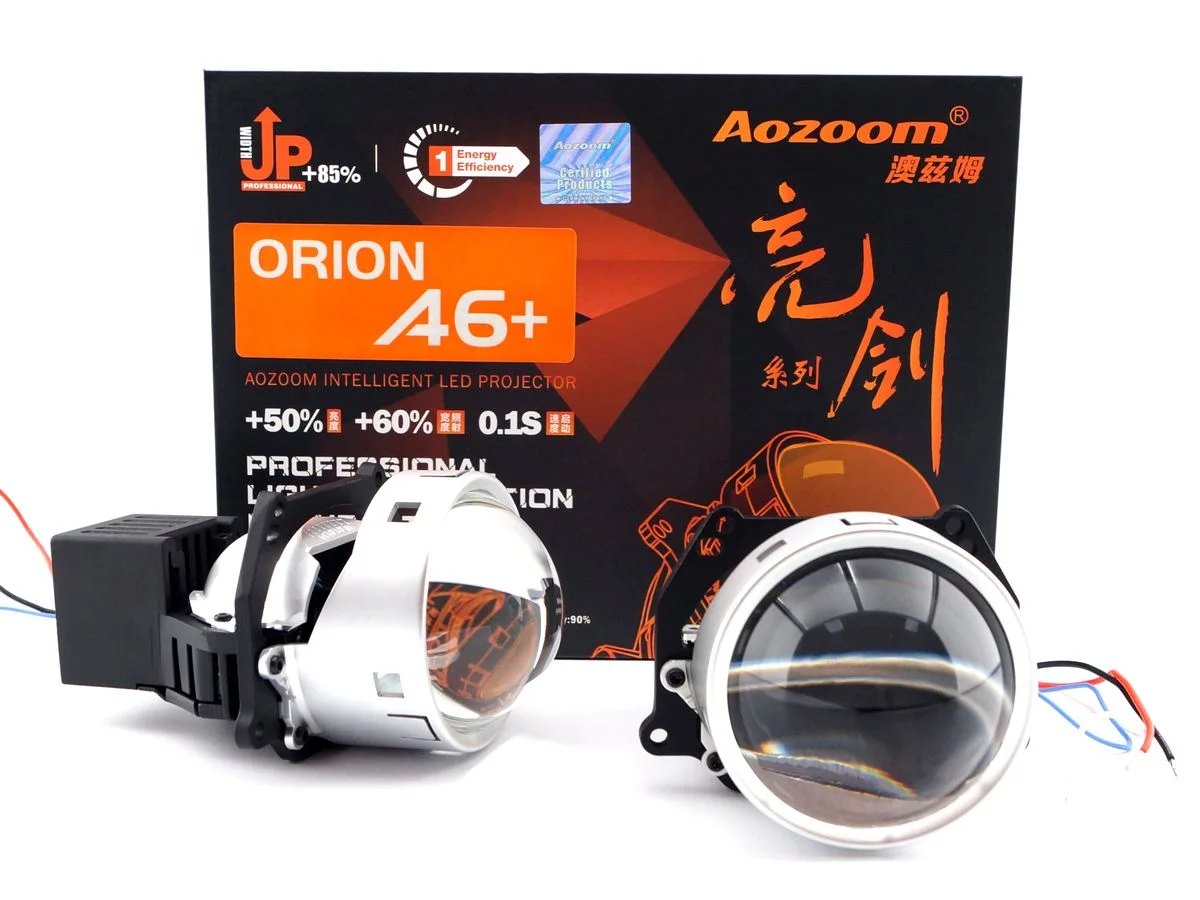 Светодиодные BI-LED модули Aozoom A6+ 2022, автомобильные, 2 штуки