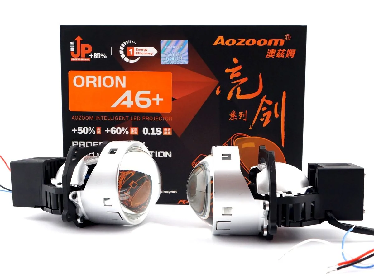 Светодиодные BI-LED модули Aozoom A6+ 2022, автомобильные, 2 штуки