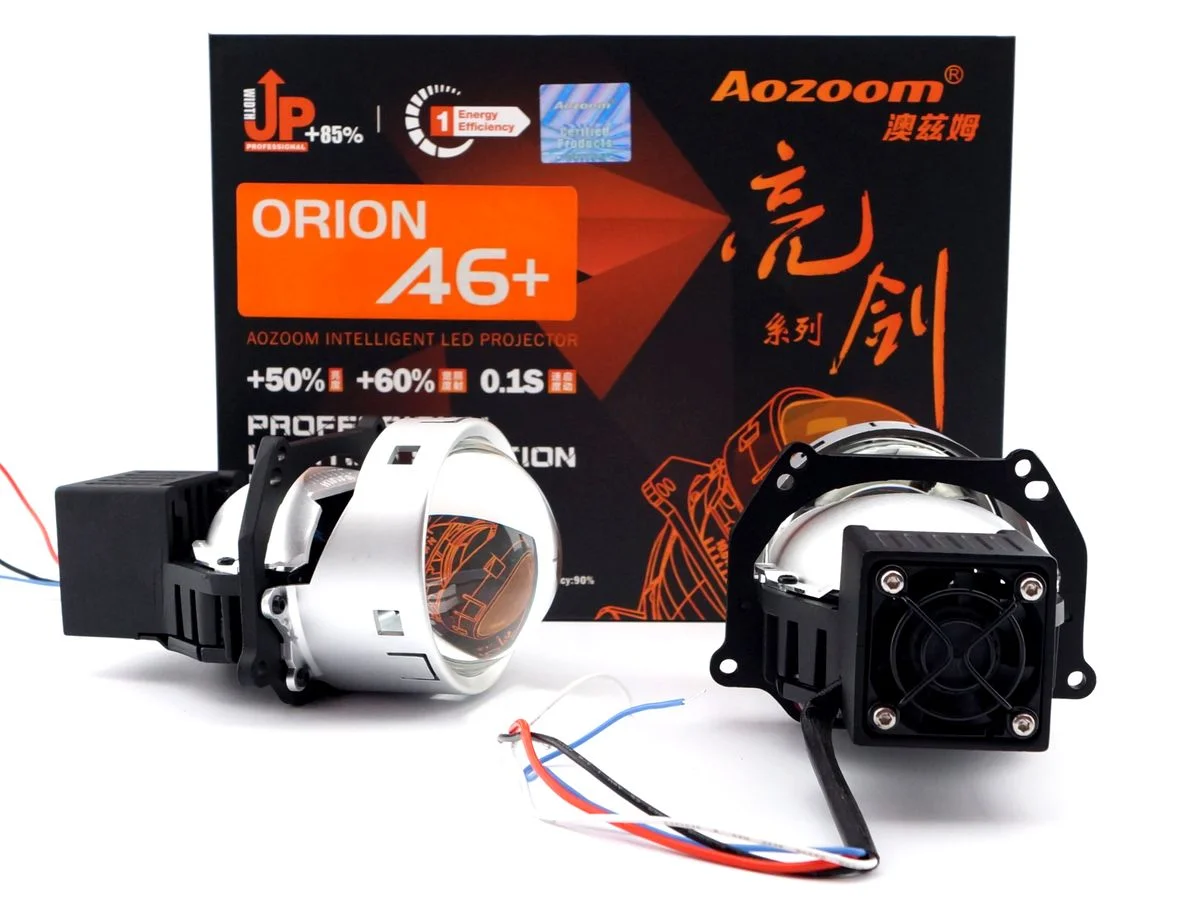 Светодиодные BI-LED модули Aozoom A6+ 2022, автомобильные, 2 штуки