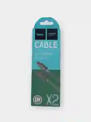 Серый кабель MicroUSB Hoco X2 с тканевой оплеткой, 2.4А, 1 м