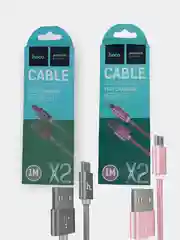 Кабель MicroUSB Hoco X2 с тканевой оплеткой, 2.4А, 1 м