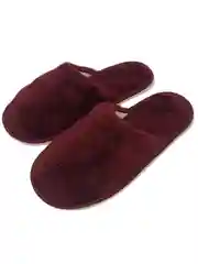 Тапочки домашние женские, бордовые