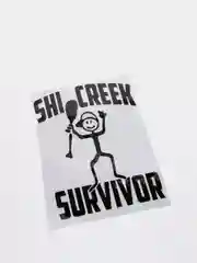 Белый наклейка на авто "Shit creek survivor"