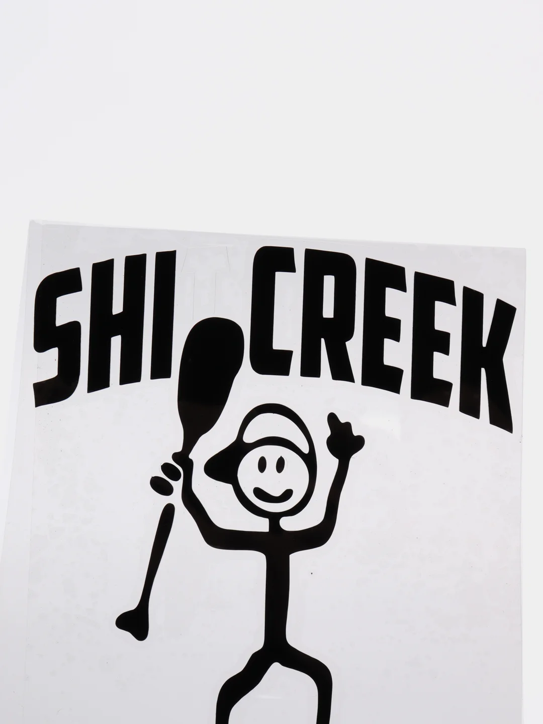 Белый наклейка на авто "Shit creek survivor"