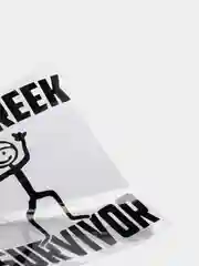 Белый наклейка на авто "Shit creek survivor"