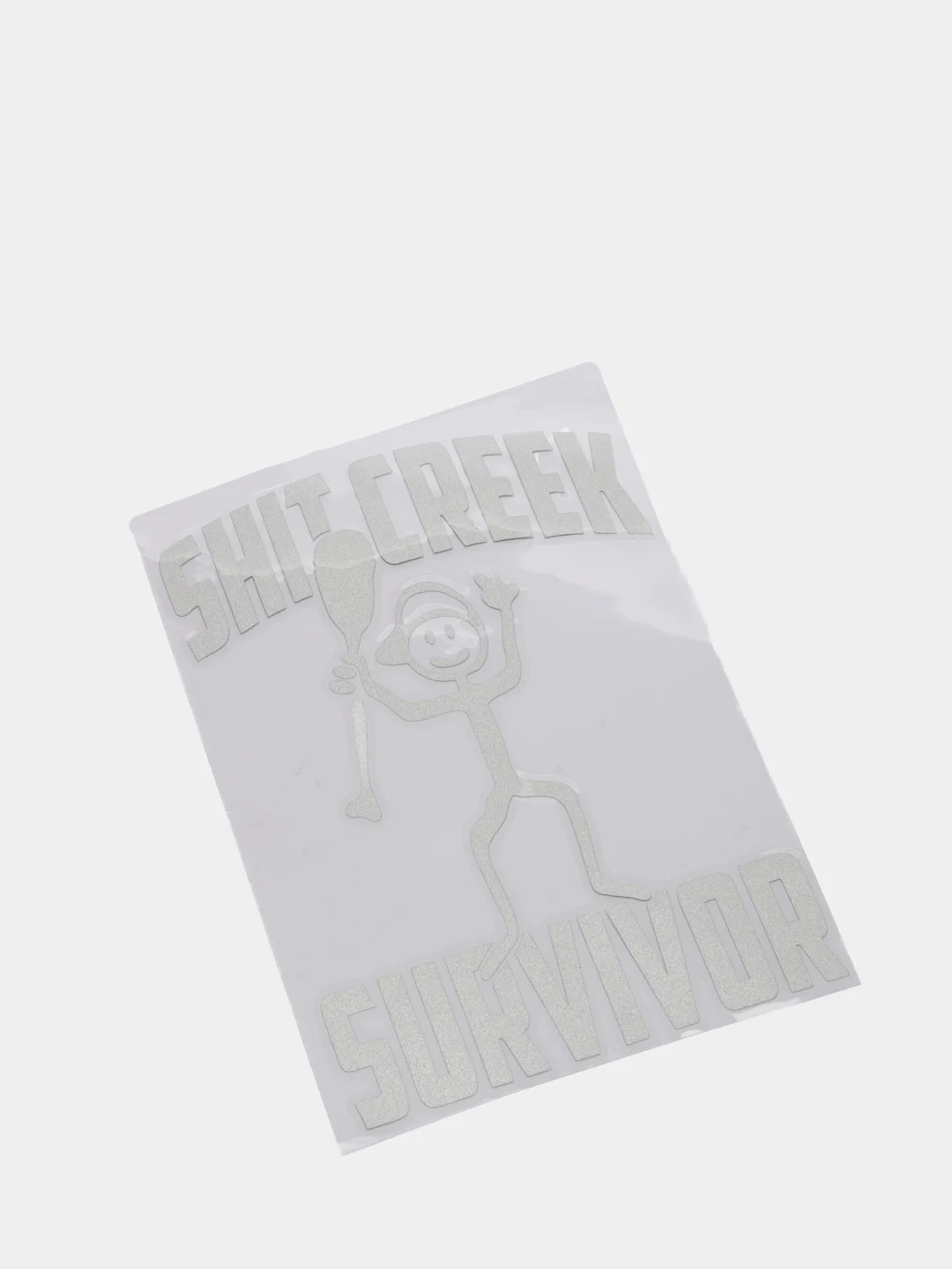 Черный наклейка на авто "Shit creek survivor"