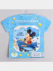 Синий термонаклейка на футболку