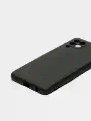Черный чехол силиконовый с защитой камеры для Samsung A22 / M32 / M22 с бархатной подкладкой