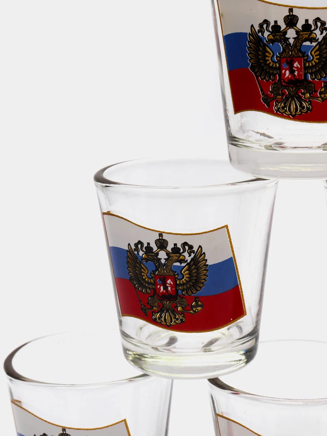Подарочный набор "Герб на флаге": пепельница и 6 стопок