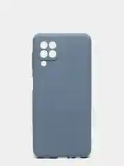Серый чехол силиконовый с защитой камеры для Samsung A22 / M32 / M22 с бархатной подкладкой