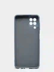 Серый чехол силиконовый с защитой камеры для Samsung A22 / M32 / M22 с бархатной подкладкой