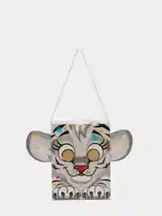 Подарочная коробка кубик "Тигренок", белый, 12 х 12 х 15,5 см