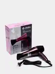 Бордовый фен DELTA DL-0937 черный с бежевым (бордо) 2200Вт турмалиновая ионизация
