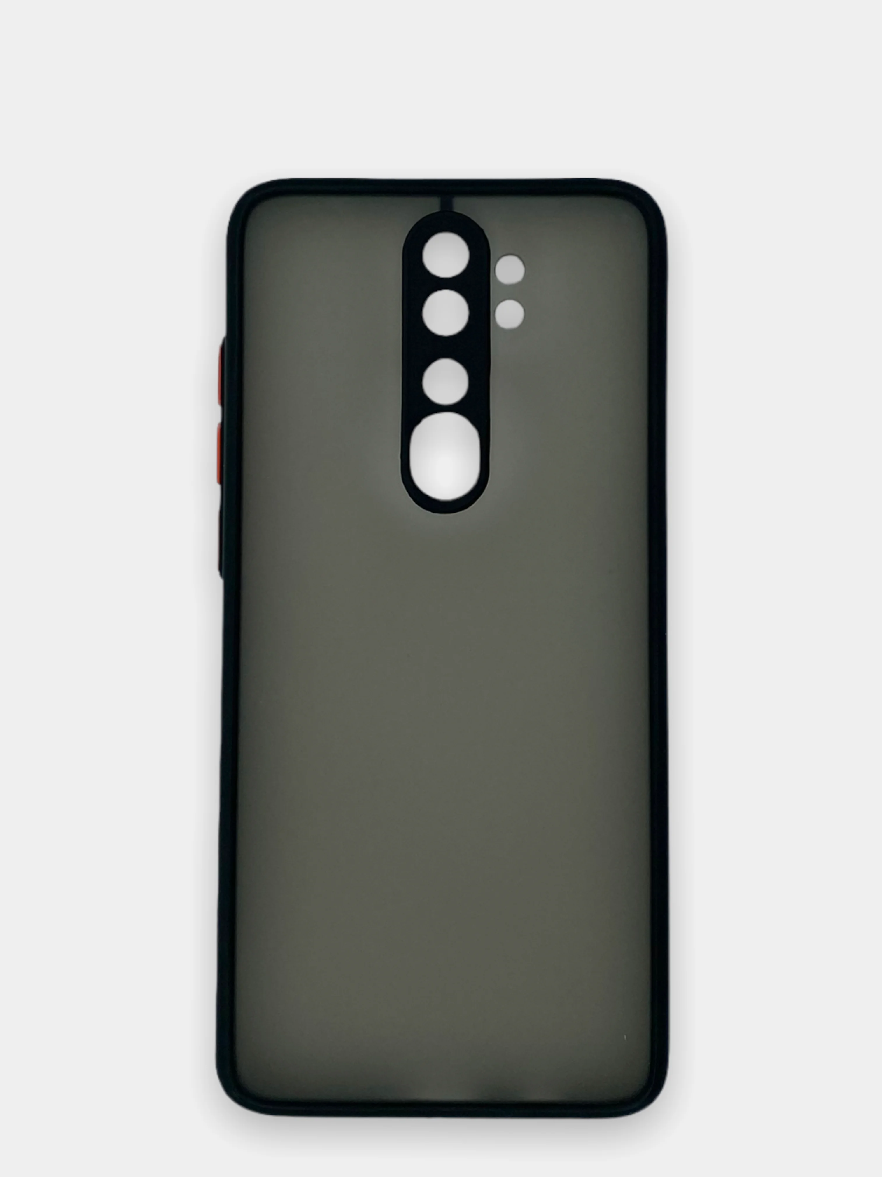 Черный чехол Xiaomi Redmi Note 8 Pro пластиковый матовый с цветными кнопками (Редми Нот 8 Про)